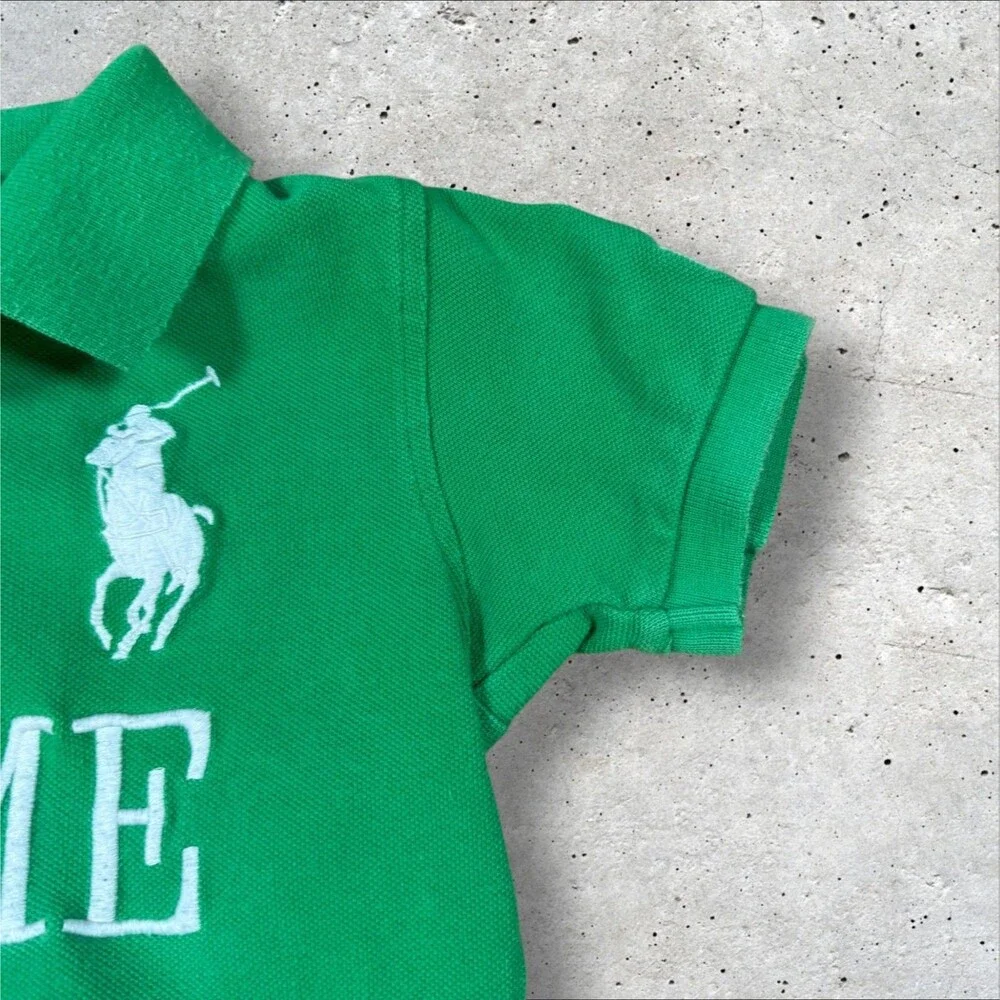 Polo Ralph Lauren Rome Italy Big Pony Polo Shirt Green Kid Toddler Size 4 #3 PRL